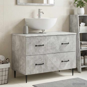 Vidaxl Mueble De Lavabo Para Baño Haarlem Gris Hormigón