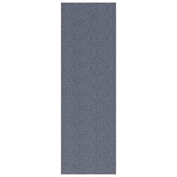 Runner De Alfombra Gris Claro 80 X 250 Cm Tela