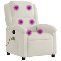 sillon de salon  silla  sillon de masaje reclinable de terciopelo crema
