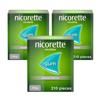 Nicorette Original Gum 4mg - 210 Pieces - 3 Pack