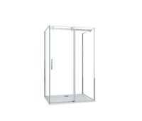 aica mampara de ducha correderapanel lateralcromadovidrio 8mm antical800x1000x800x1950mm