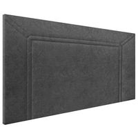 cabecero tapizado milan  cabezal acolchado  tapizado teijdo alta gama acuaqulin antimanchas  color gris marengo  medida 110x55x3cm cama 105 cm