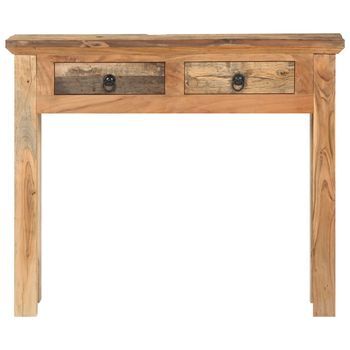 Mesa Consola | Mesa De Entrada | Mesa Auxiliar Madera De Acacia Y Madera Reciclada 90,5x30x75cm
