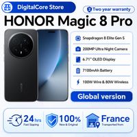 version global honor magic 8 pro 5g smartphone 671 oled snapdragon 8 elite gen 5 camara aimage de 200mp 7100mah 100w nfc esim