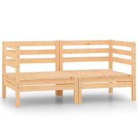 sofa de jardin 2 plazas  sofa de exterior madera maciza pino