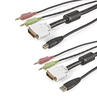 cable kvm 4 en 1 de 1 8m con dvi usb audio y microfono