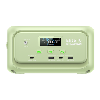 Bluetti Elite 10 Mini Power Station 128wh, Salida Ca 200w, Ups 10ms, Carga Solar Rápida Para Camping, Viajes Y Respaldo