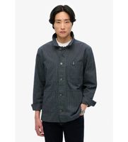 superdry para hombre m5012064a chaqueta merchant stripe gris azulado m casual poliester