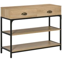 mesa consola 100x35x792 cm roble