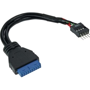 Inline Cable Adaptador Interno USB 3.0 a USB 2.0 15cm Negro