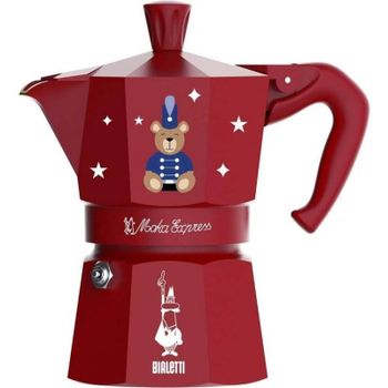 Cafetera Italiana Bialetti Moka Express 0,15 L 3 tazas aluminio roja