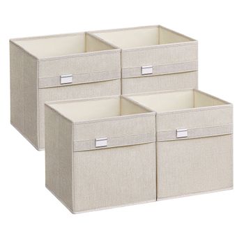 Plegables Cajas Almacenaje, Blanco Nube / 30 x 30 x 30 cm