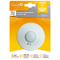 garza power - detector de movimiento microondas de techo angulo de deteccion 360 blanco
