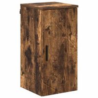 gabinete de bano  armario de bano con puerta roble ahumado 30 x 315 x 61 cm