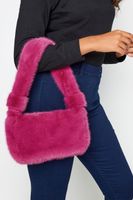 bolso peluche fucsia