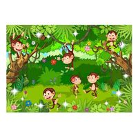 papel pintado 3d - monkey tricks 300x210 cm