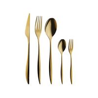 cuberteria moderna de 30 piezas para cualquier ocasion cuchillo tenedor cuchara cucharilla tenedor para pasteles acero inoxidable dorado farfalle