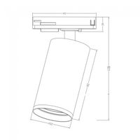 foco de carril monofasico focus s unity ii