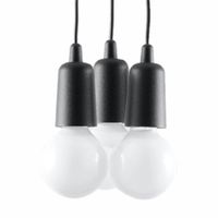 lampara colgante tina negro 3 luces