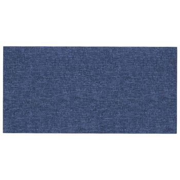 Cabecero，panel De Cabecero De Pared 12 Pcs Azul 60 X 30 Cm Tela