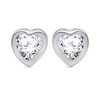 pendientes corazon de plata 925
