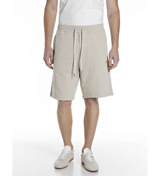 Replay para hombre. M9063.000.23802 Bermudas de felpa beige (S), Casual, Algodón