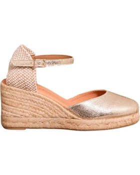 de KESLEM ALPARGATA CON CUNA DE YUTE PARA MUJER EN COLOR ORO