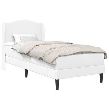Estructura De Cama Blanco 100 X 200 Cm Cuero Sintético Vidaxl