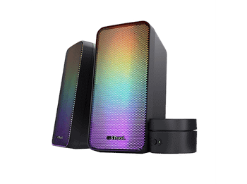 Altavoces para PC - Trust GXT 611 WEZZ, 12 W, Alámbrica, Iluminación RGB, Negro