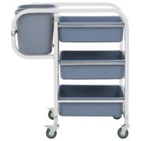 carrito de cocinarestanteria de cocina carrito de servir con recipientes de plastico 82x435x93 cm
