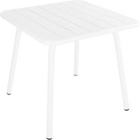 mesa de aluminio cuadrada 80x80x75 porto - crevicosta blanca