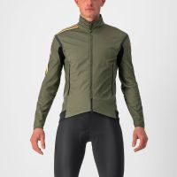 castelli unlimited perfetto ros 2 jacket - xl - military greengoldenrod