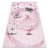 alfombra lavable bambino 2185 bailarina gatito para ninos antidesliz 140x190 cm