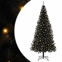 arbol de navidad negro 180 cm pvc vidaxl