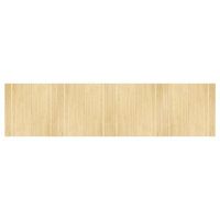 alfombra rectangular bambu color natural claro 100x400 cm vidaxl