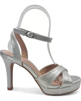 de TIMBOS SANDALIA TACON FIESTA PLATAFORMA MUJER PLATA 130146 PLATEADO