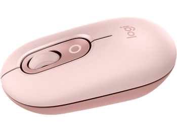 Ratón inalámbrico - Logitech Pop, 4000 ppp, Easy-Switch, Bluetooth, SmartWheel, Botones personalizables, Tecnología Silent Touch, PC-Mac, Rosa