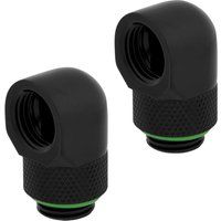 corsair hydro x series xf 90 rotary fitting adapter - g14 black pack of 2 black
