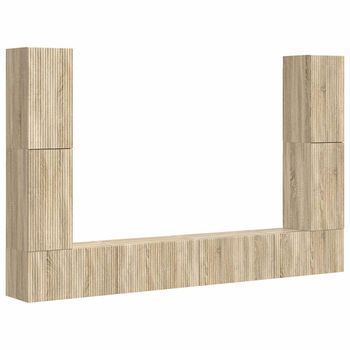 Conjunto De Mueble De Tv 8 Uds. Roble Sonoma Vidaxl