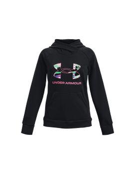 Sudadera Under Armour Rival Fleece Big Logo Negra Niña