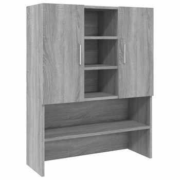 Armario De Lavadora Gris Sonoma 70,5x25,5x90 Cm Vidaxl
