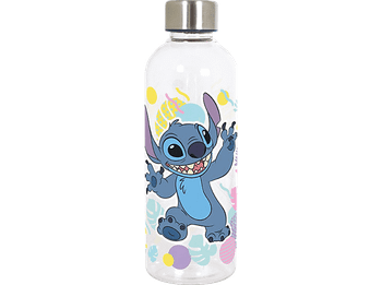 Botella - Sherwood Disney Lilo y Stitch, 850 ml, Plástico libre de BPA, Tapón rosca metálico