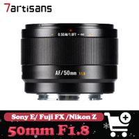 lente de camara prime 7artisans 50mm f18 con enfoque automatico aps-c para sony a6400 nikon z9 fuji x-t100 para fotografia de retratos y paisajes