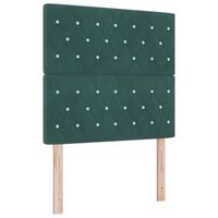 cama box spring led verde oscuro 120 x 200 cm terciopelo vidaxl
