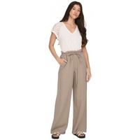 only pantalones pants caro wide - oxford tan para mujer