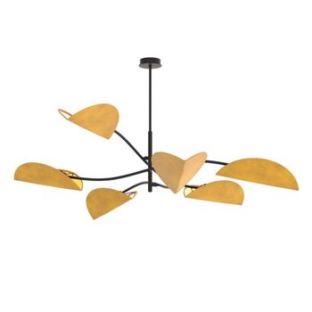 Lámpara de techo norgi mostaza (6 luces)