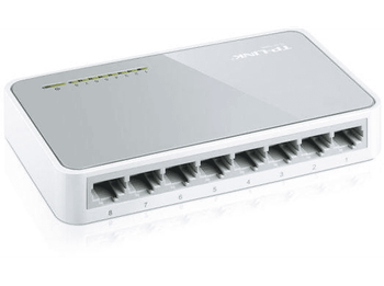 Switch - TP-Link, 8 puertos Ethernet 10/100 Mbps, Plug & Play