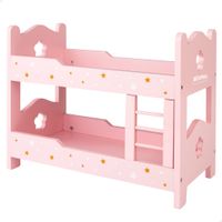 woomax - litera de madera para munecas de juguete 31x16x26 cm color rosa educativo ecologico juego de roles para  mayores de 3 anos