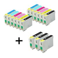 compatible multipack epson stylus photo rx500 printer ink cartridges 15 pack -c13t04814010