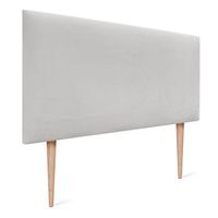 dhome cabecero de terciopelo liso 90x115 con patas camas 8090 - blanco